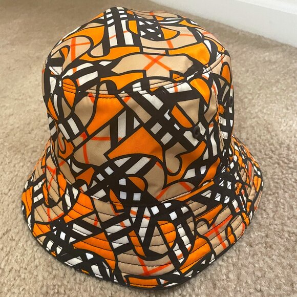 Burberry Orange Monogram Bucket Hat (Size M) - Picture 1 of 5